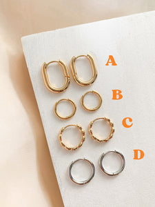 Charm Gold/Silver Hoops