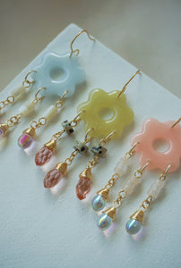 Beaded Jelly Flowers- Baby Blue