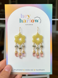 Beaded Jelly Flowers- Lime
