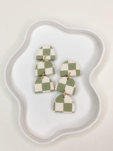 Little Levi- Sage/Cream Checkers