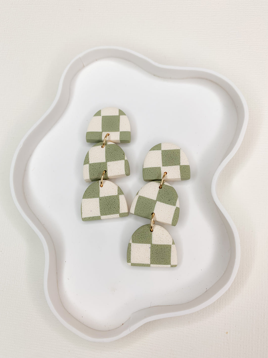 Little Levi- Sage/Cream Checkers