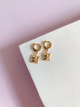 Load image into Gallery viewer, Constellation Huggie Hoops- 14k gold filled
